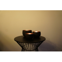 Waxinelichthouders rose goud set