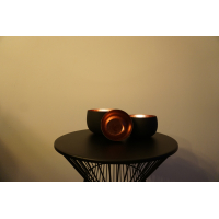 Waxinelichthouders rose goud set